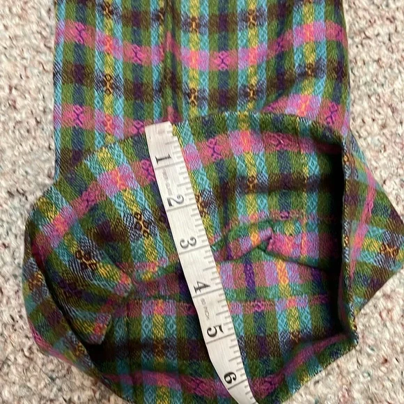 Vintage 60s/70s wool plaid suit - blazer and wide leg high rise pants - Picture 11 of 13